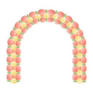 Linking Balloons Round Arch (3 colors + 1 color on gaps)