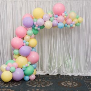 12' Pastel Colored Organic Balloon Garland